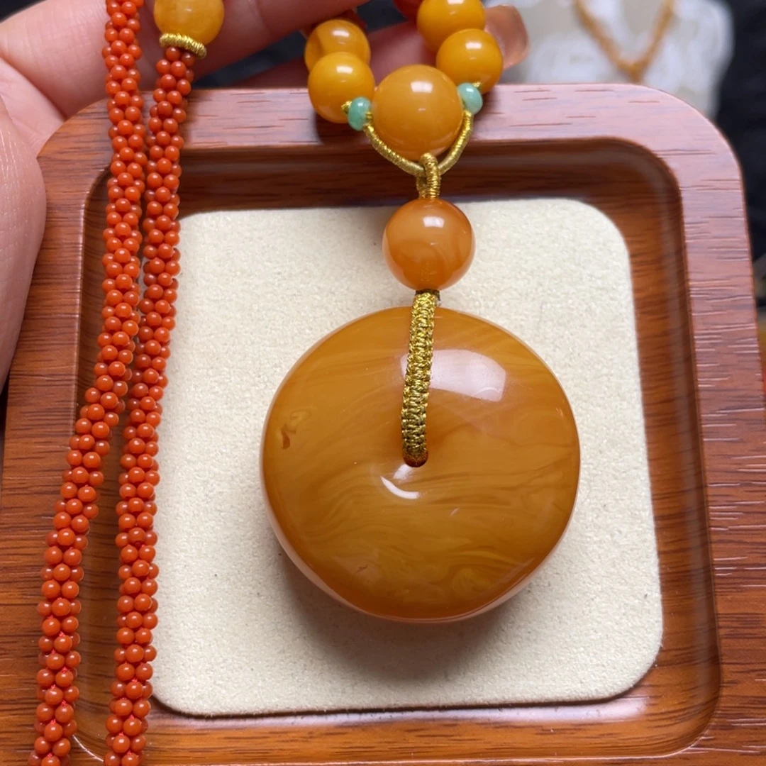 蜜蜡未镶嵌颈饰项链