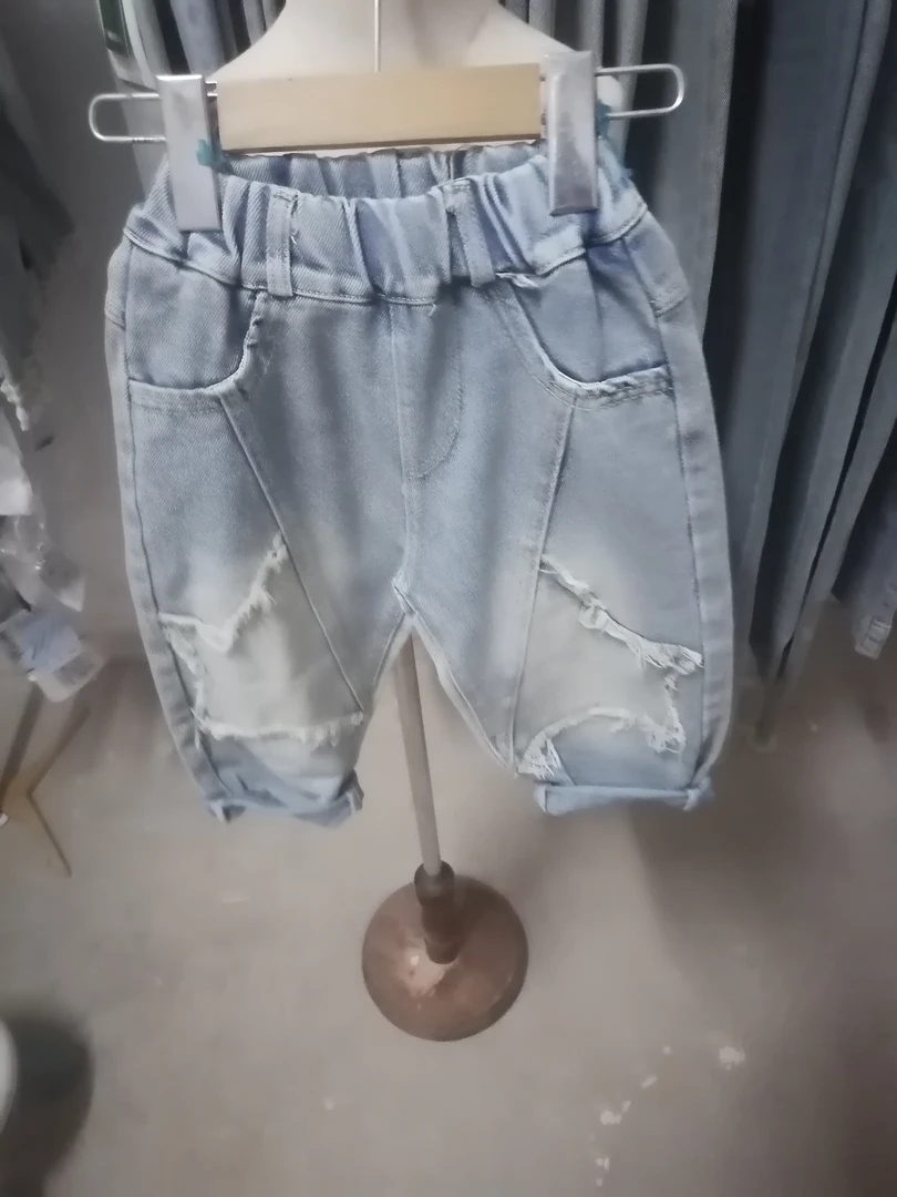 女童春款工艺牛仔裤