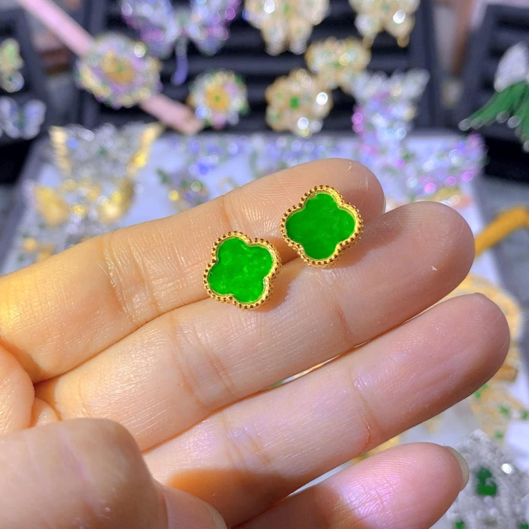 颈饰银S925镶嵌翡翠