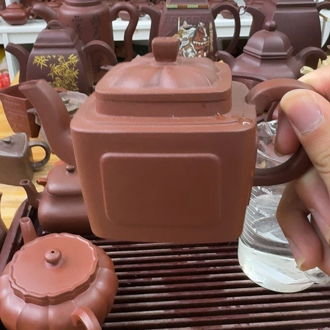 紫砂茶壶紫砂壶四方菱花230cc