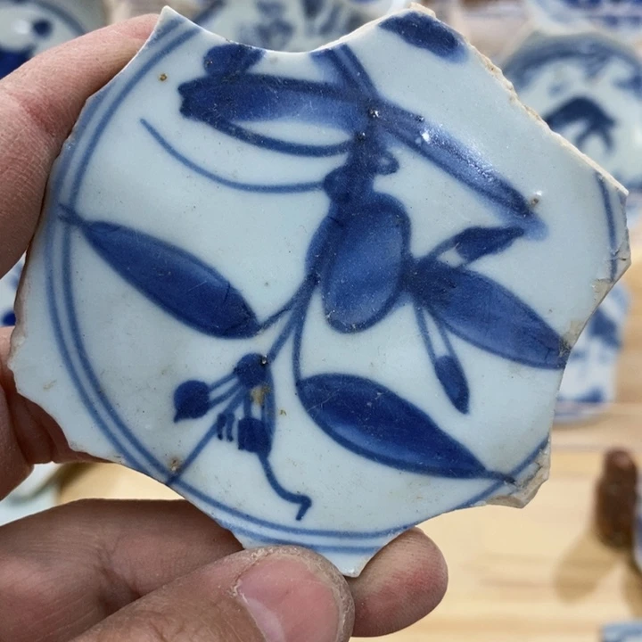 瓷片现代瓷器青花瓷片
