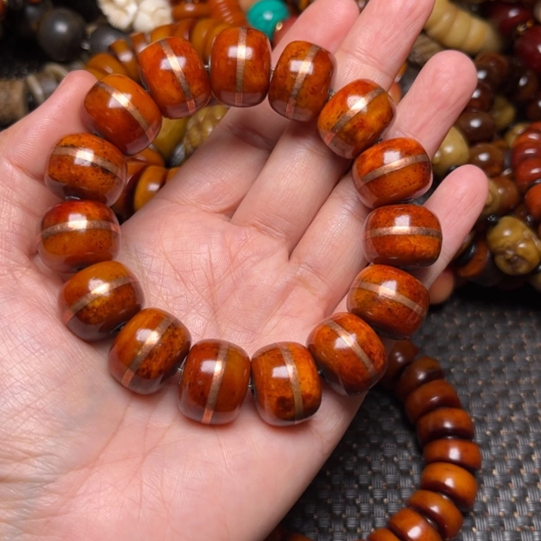 【闪购商品】牛骨手串/手链卉*轩牛骨镶嵌18×14×15颗