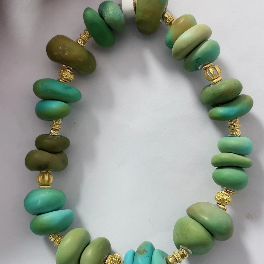 绿松石配饰18K金镶嵌