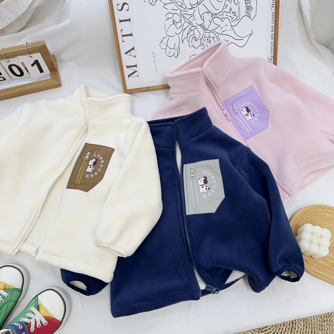 2025秋冬男女通用休闲风立领厚款冬季奥利绒外套洋气韩版学院风