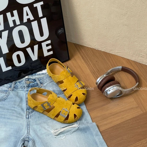 QIAODADA【罗马凉鞋】复古夏季新款小众设计镂空百搭凉鞋｜3cm