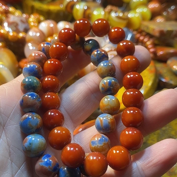 雪***鹤玛瑙/玉髓未镶嵌手链