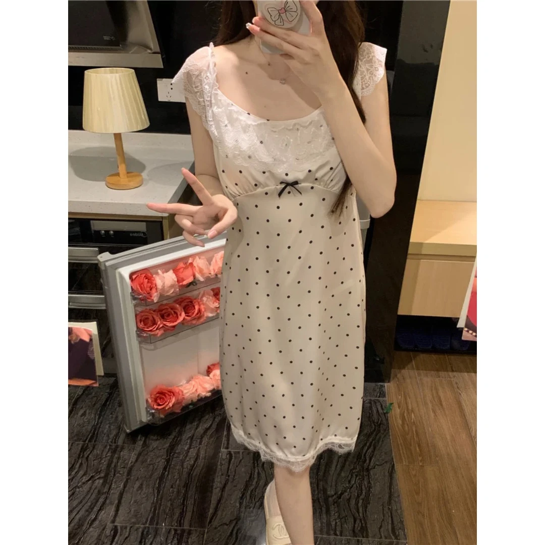 新款蕾丝花边吊带睡裙007