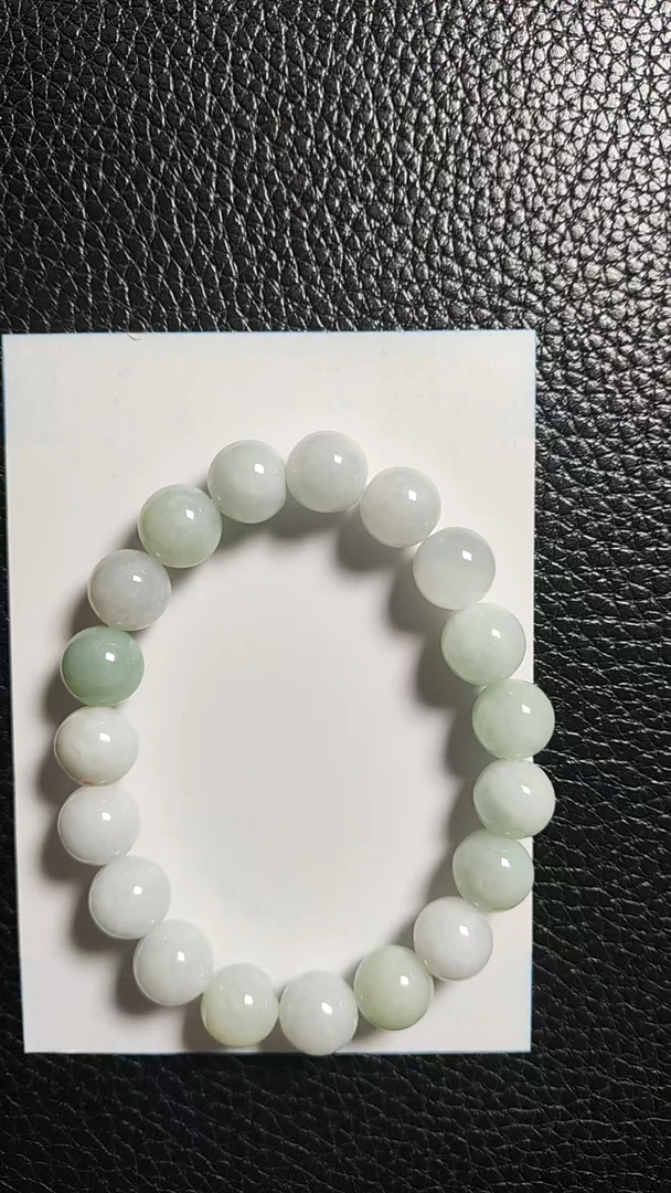 纯天然翡翠手串卡9  2 号