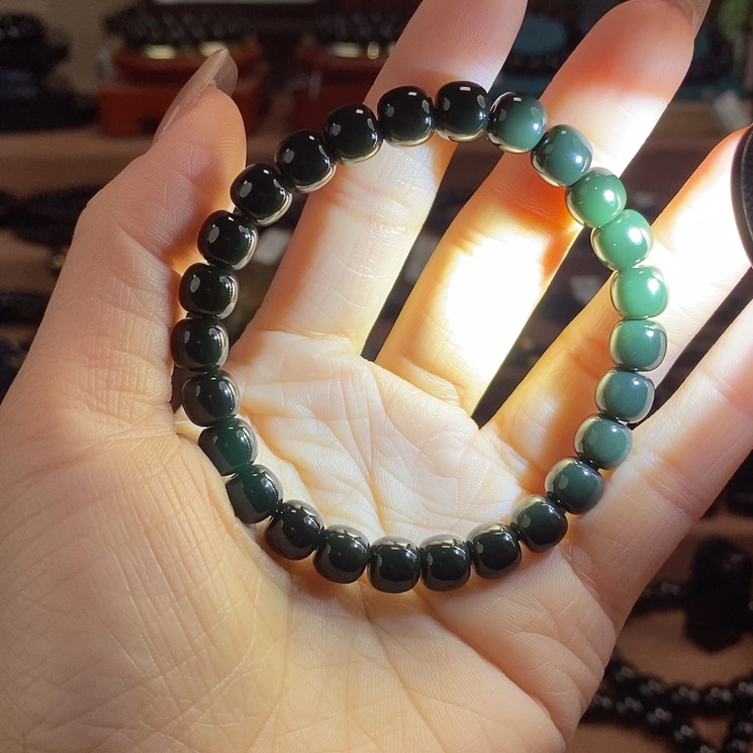 和田玉未镶嵌手链8特细