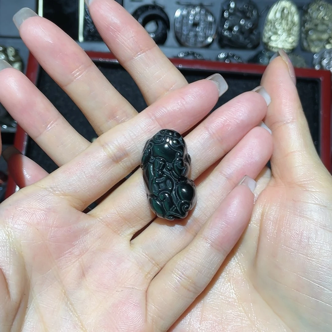【闪购商品】未镶嵌黑曜岩吊坠(不含链)锦**灵