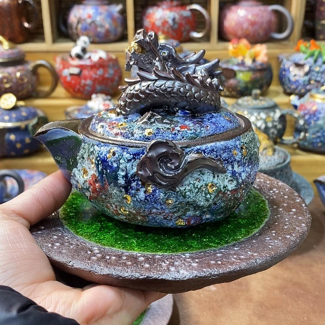 阿***加粗陶柴烧志野茶器