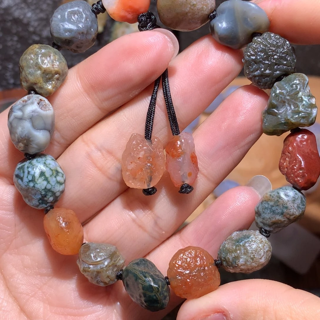 未镶嵌玛瑙/玉髓珠宝半成品