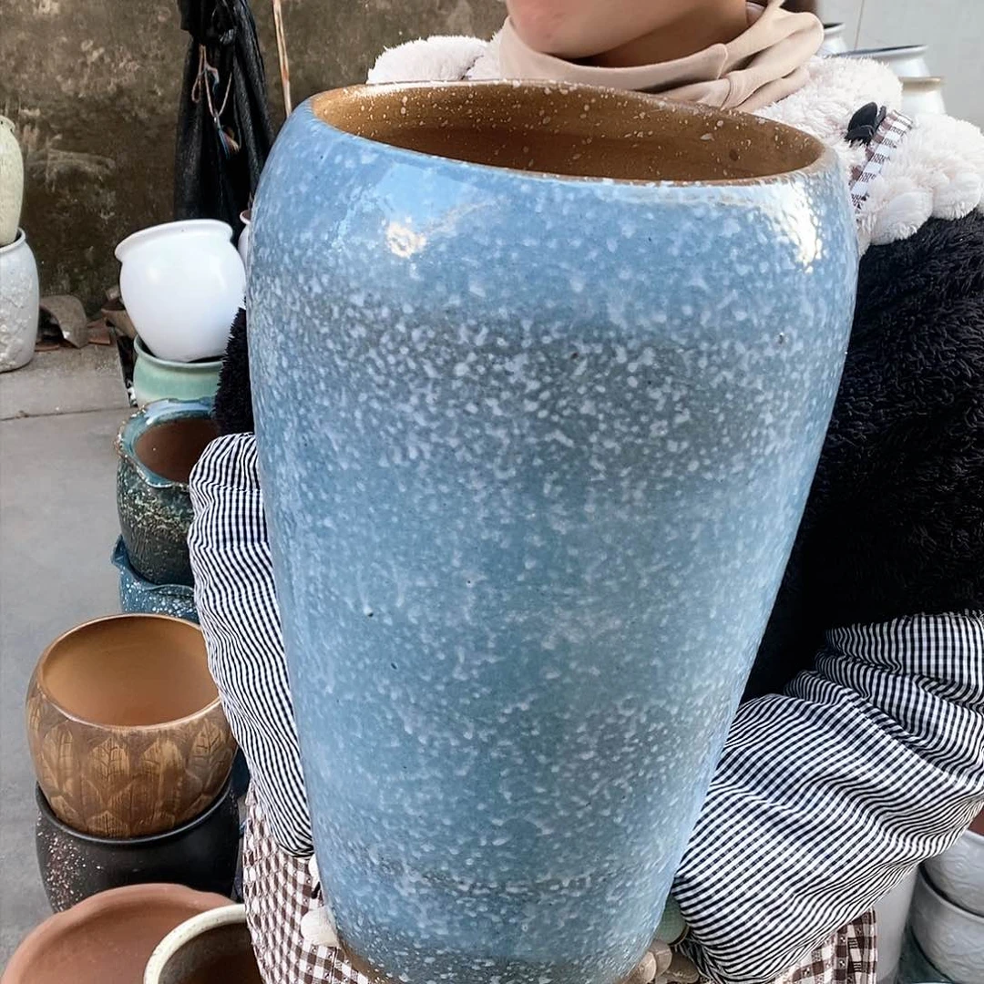 紫砂花盆瑕疵口20高38