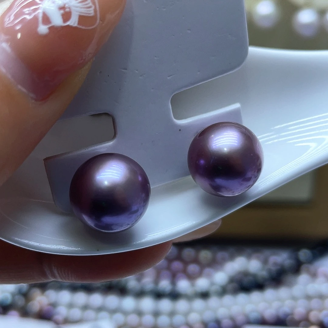 淡水珍珠耳饰银S925镶嵌