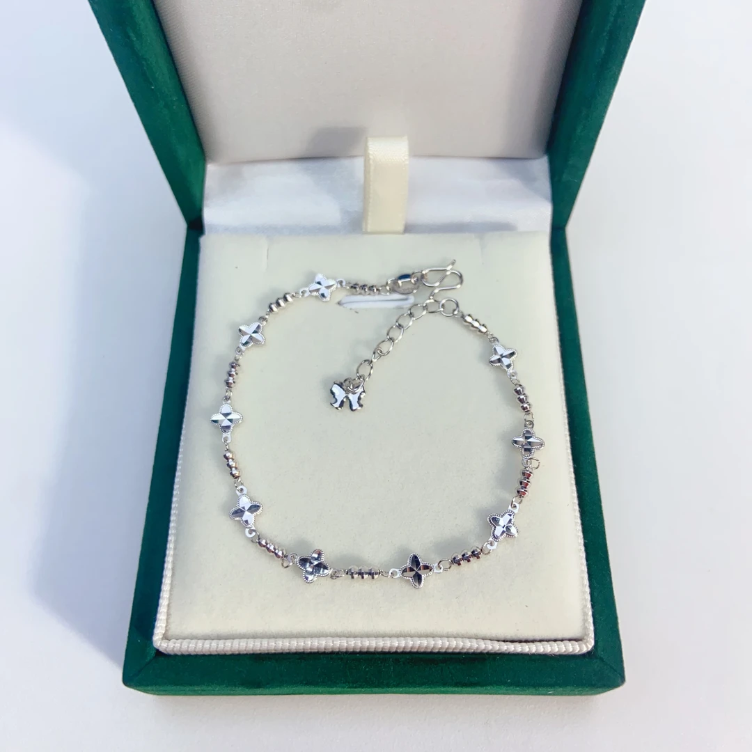 Pt950铂金四叶珠珠手链5.20克百搭时尚简约