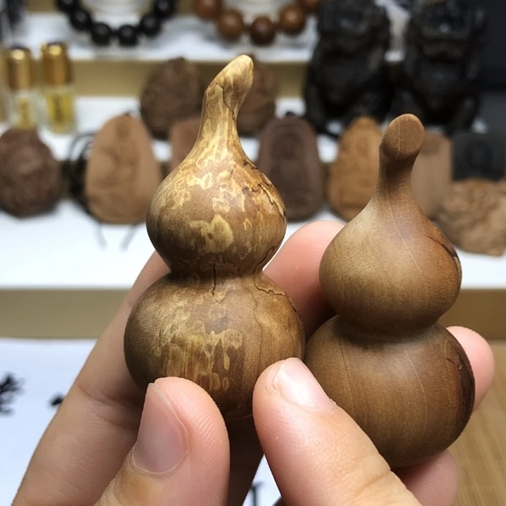 檀香木手串/手链涛**聊老山檀香两个瑕疵大葫芦