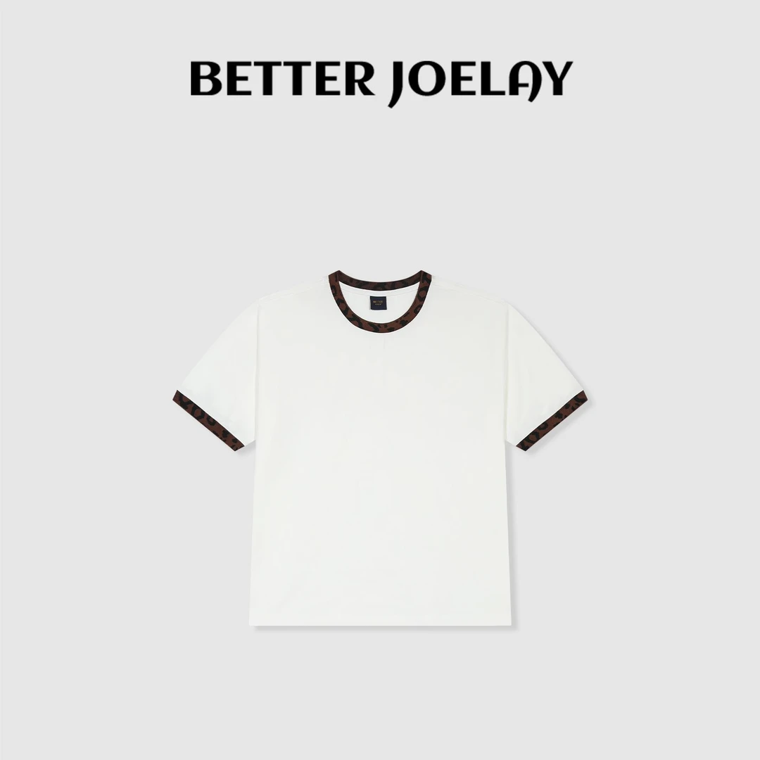 BETTER JOELAY-中版纯棉【简单花边】时尚百搭短袖T恤休闲风KKH3303