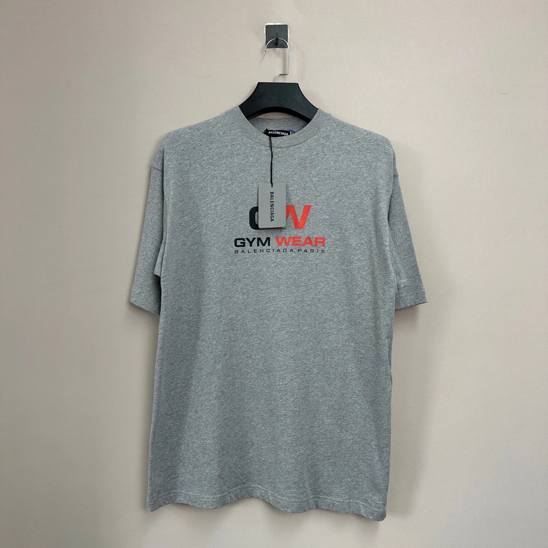 全新未使用 Balenciaga/巴黎世家 GW字母印花短袖/原吊/价4100