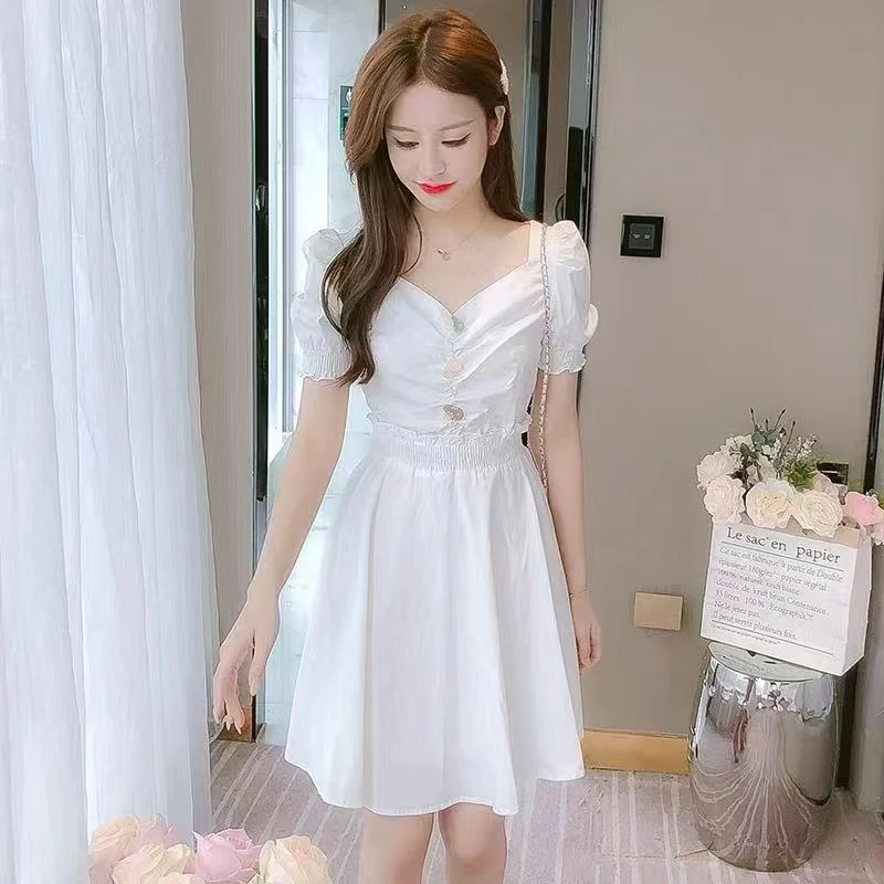 301-350新款碎花连衣裙女春夏装法式季新款女装收腰显瘦气质长裙