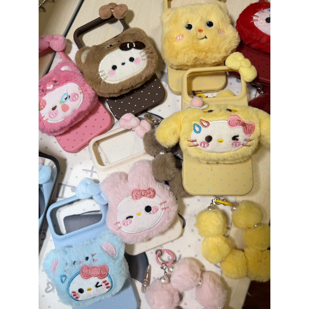 欧克里里毛绒公仔挂绳适用苹果17/16promax手机壳华为P70vivo小米