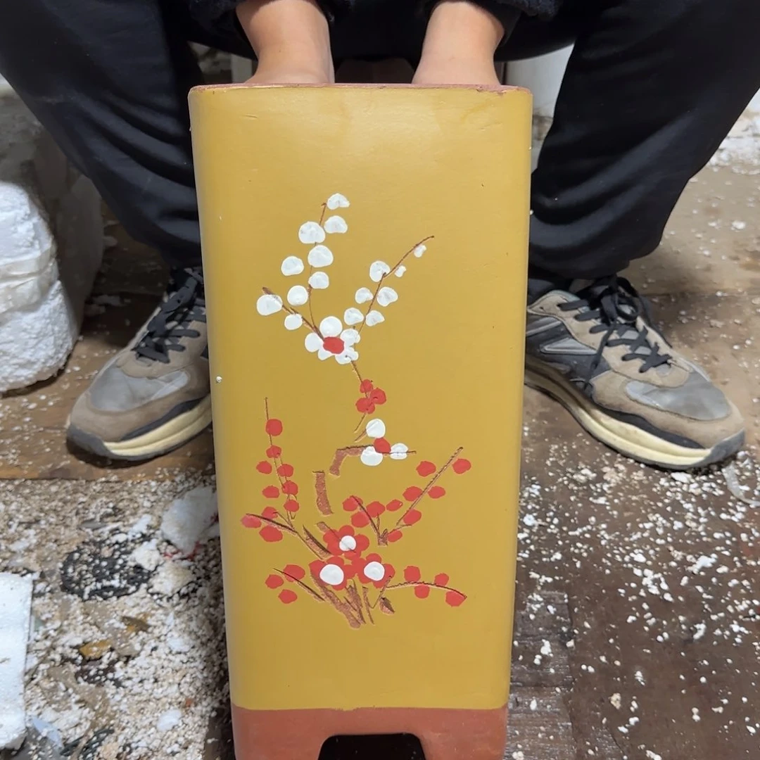 紫砂花盆口径13高度31