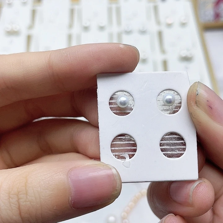 淡水珍珠耳饰银S925镶嵌Z****