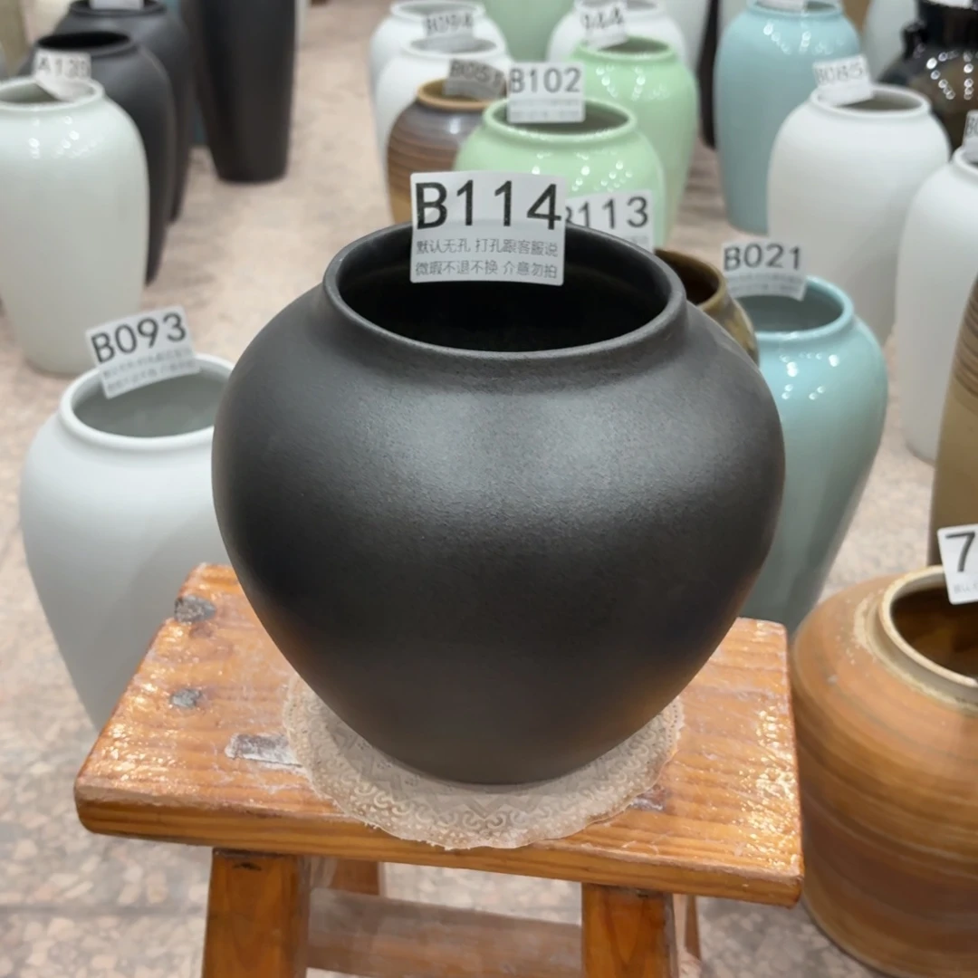 摆件瑕疵114 景德镇陶瓷花瓶高18口11