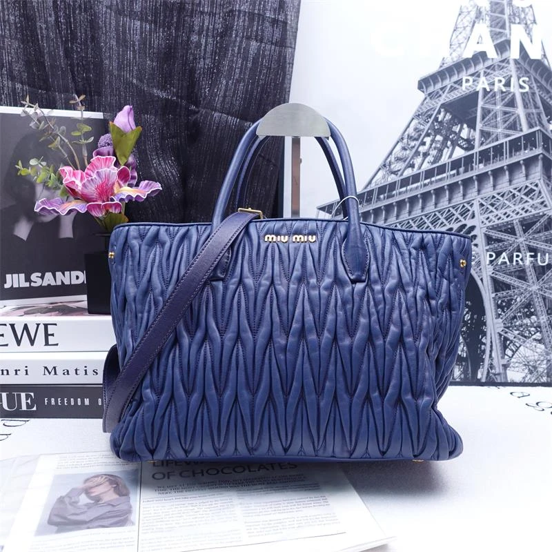 95新 MIU MIU/缪缪 蓝色手提包T_ZY0000409825