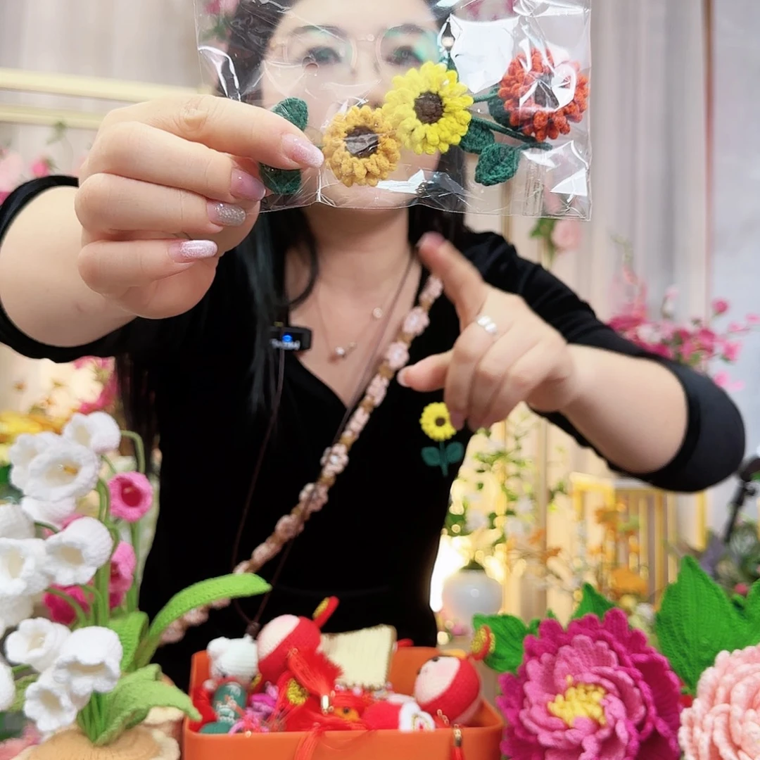 纯手工钩织手工钩织设计胸针