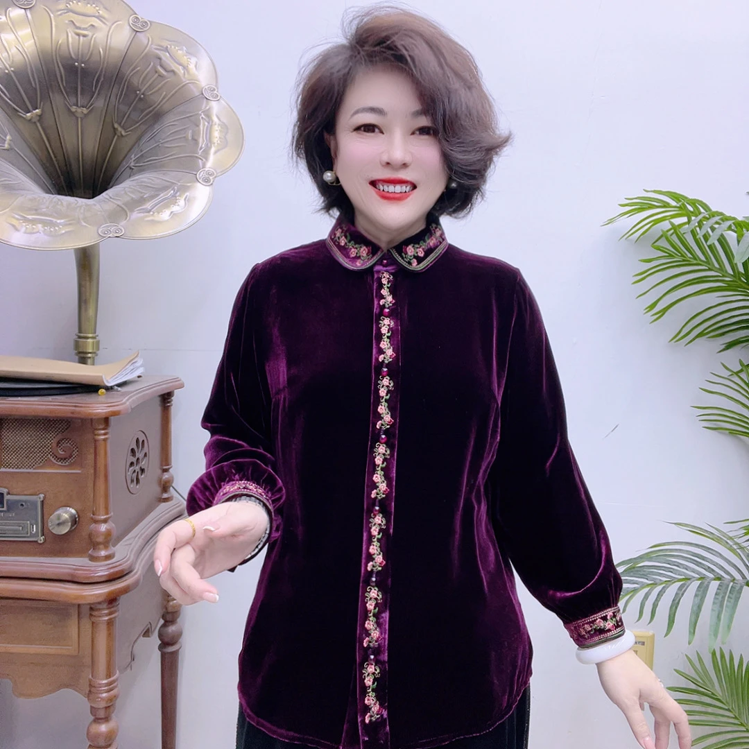 桑蚕丝小衫时尚高档气质百搭大码10A2303A