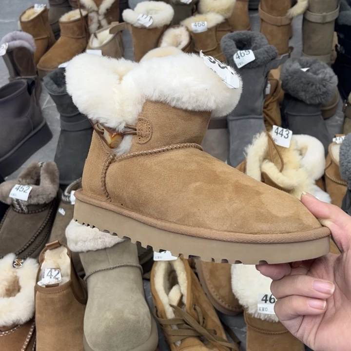 栗色薄底牛角扣37