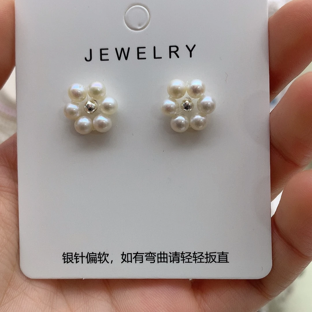 耳饰淡水珍珠银S925镶嵌