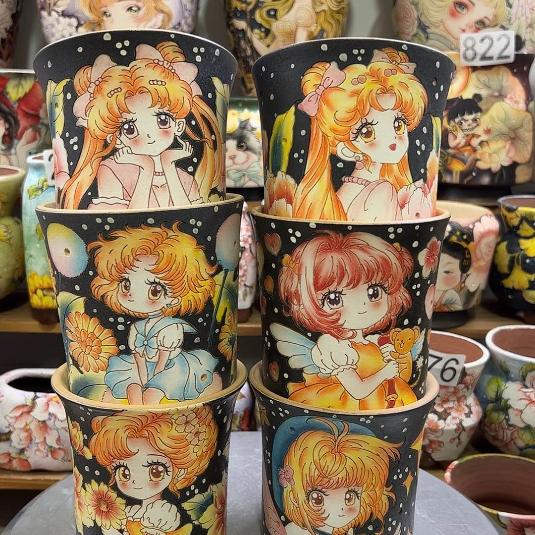 小***°景德镇炫彩手绘景德镇陶瓷花盆