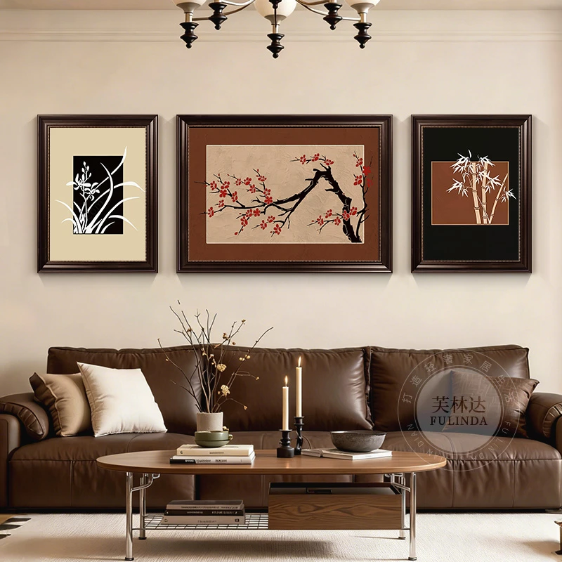 芙林达高级感复古客厅装饰画高档卧室床头挂画走廊沙发背景墙壁画