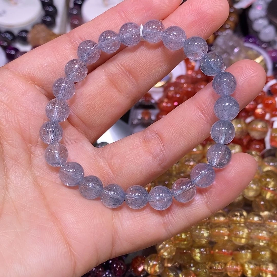 未镶嵌手链水晶蓝发晶8