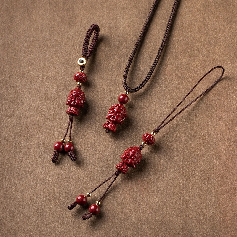 天然辰砂福一方官方旗舰店生肖本命像汽车钥匙扣挂件手机链男女