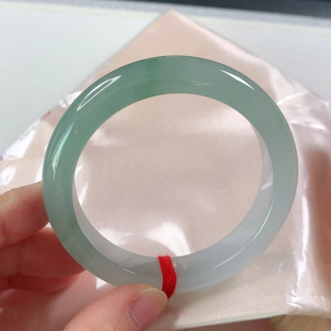 未镶嵌手镯翡翠渐变色半山水220