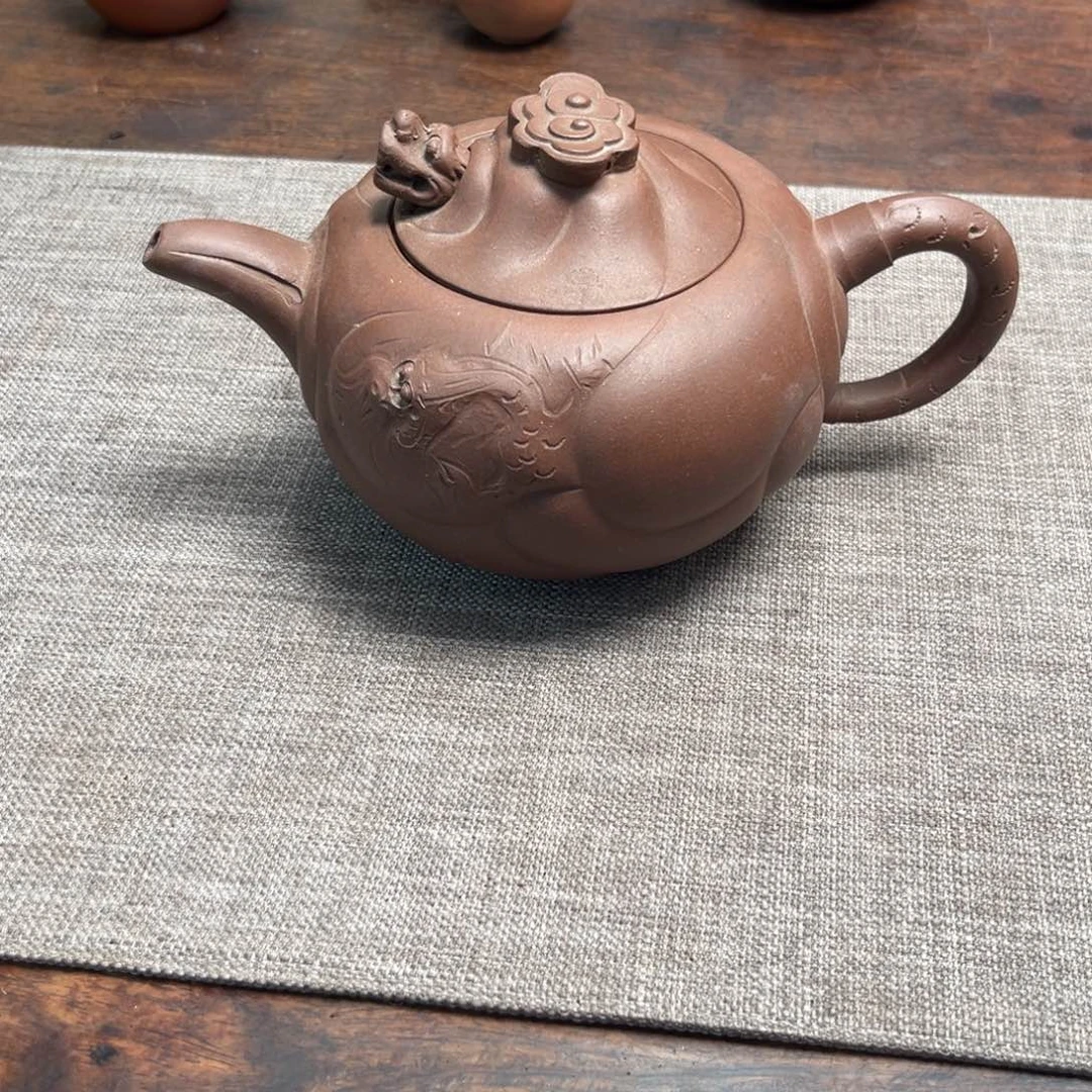 紫砂茶壶70年代鱼化龙壶
