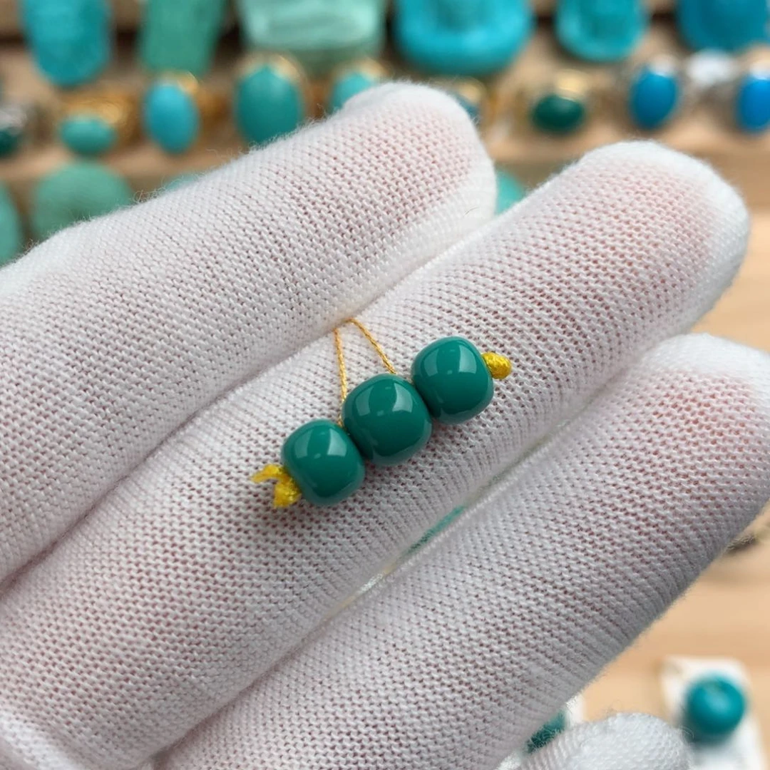 绿松石配饰未镶嵌6.6-6.3-6.3mm