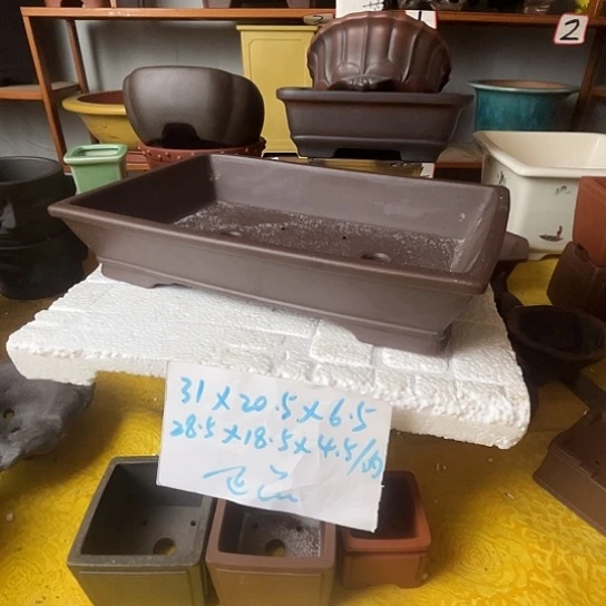 宜兴紫砂马槽花盆