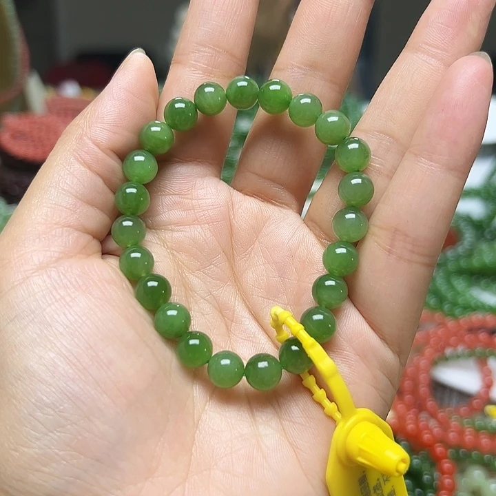 手链未镶嵌和田玉（碧玉）我*