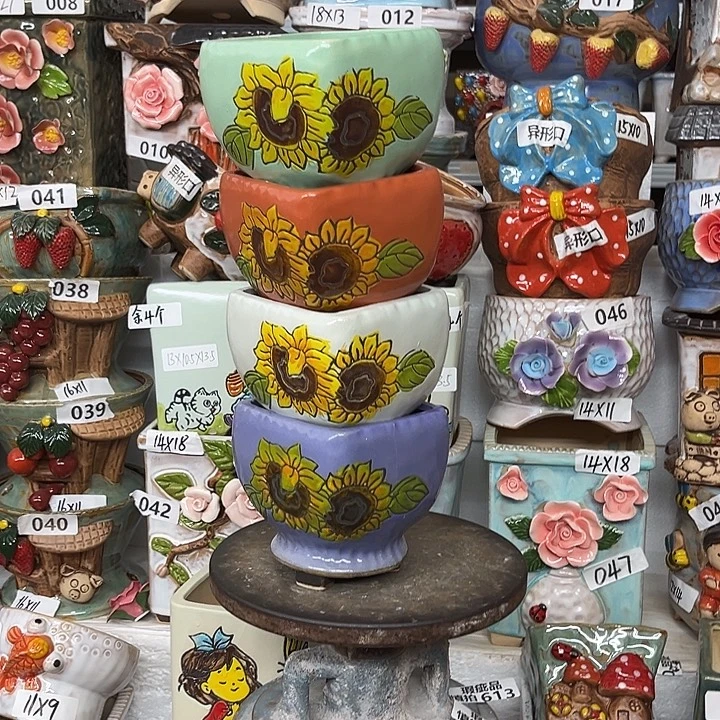 紫砂花盆粗陶材质多肉花盆