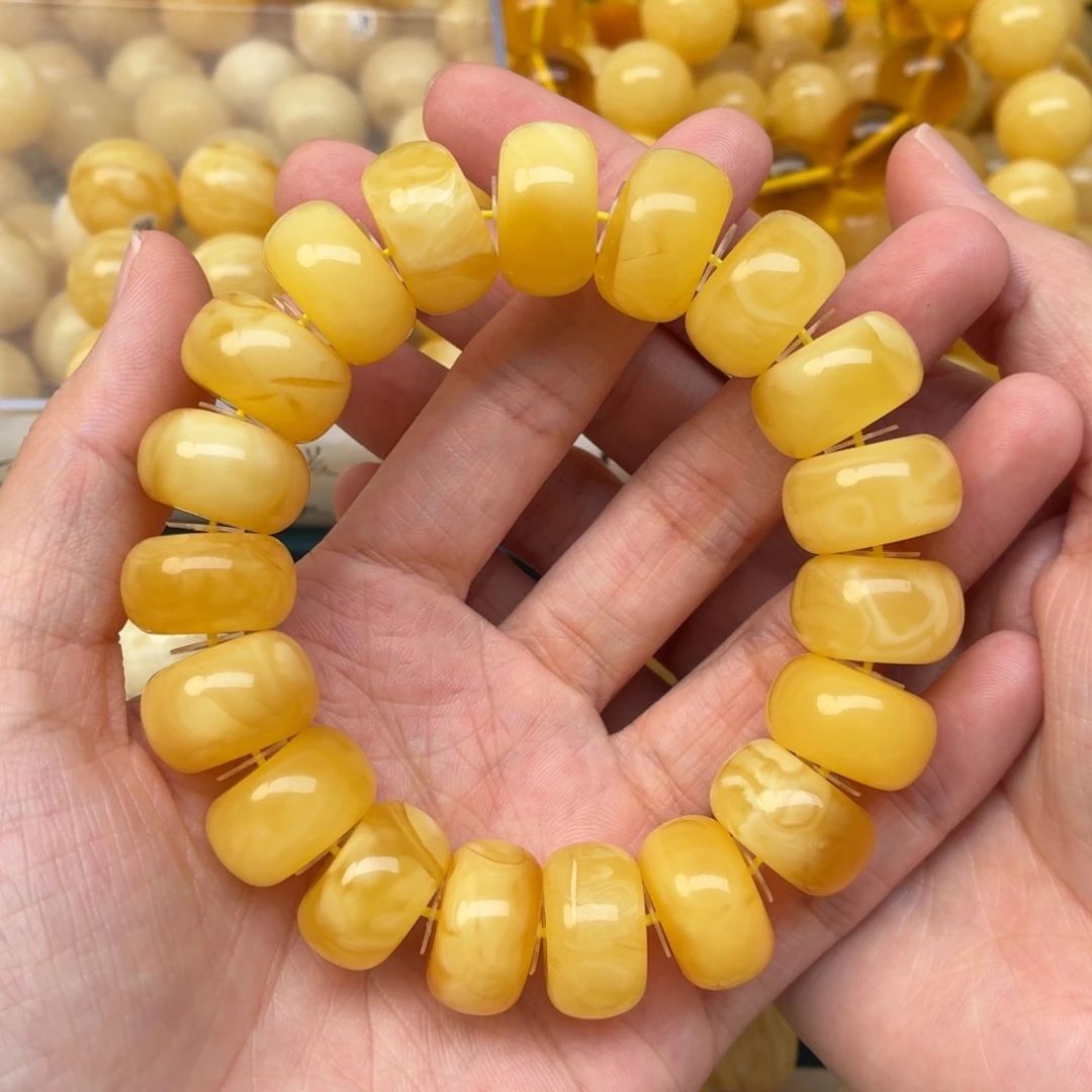 蜜蜡未镶嵌裸石18+蜜蜡手串