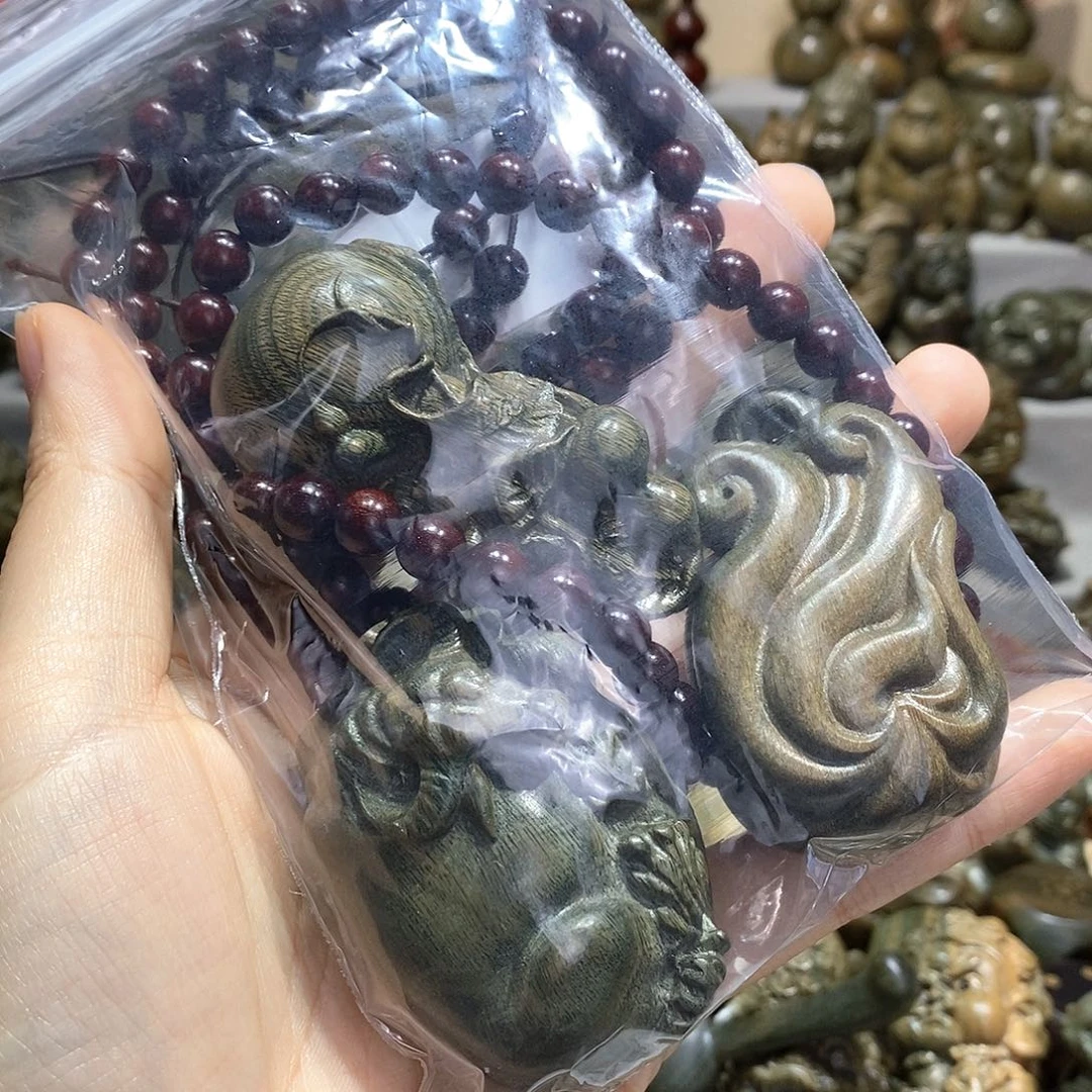 C***龘木绿檀金星紫檀工艺品