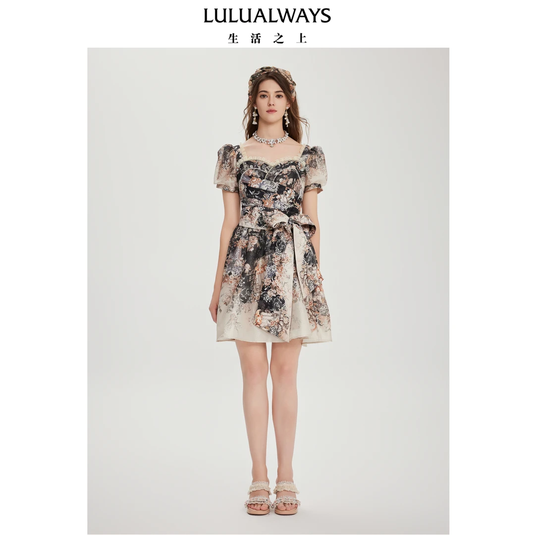 【华服·怦然心动·小岛玫瑰】LULUALWAYS25夏季新款浪漫连衣裙
