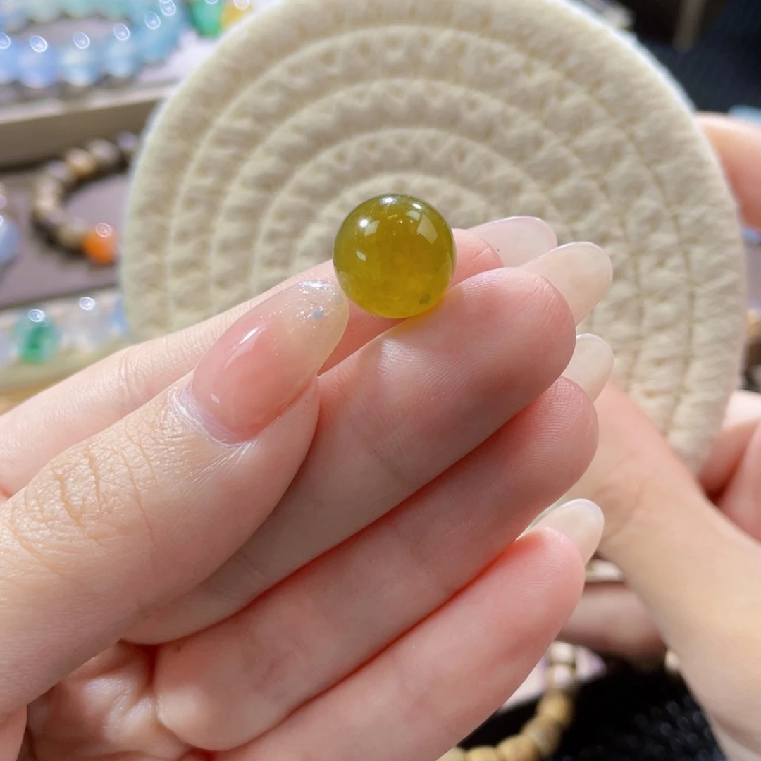 翡翠未镶嵌手链卡12.8秋香黄