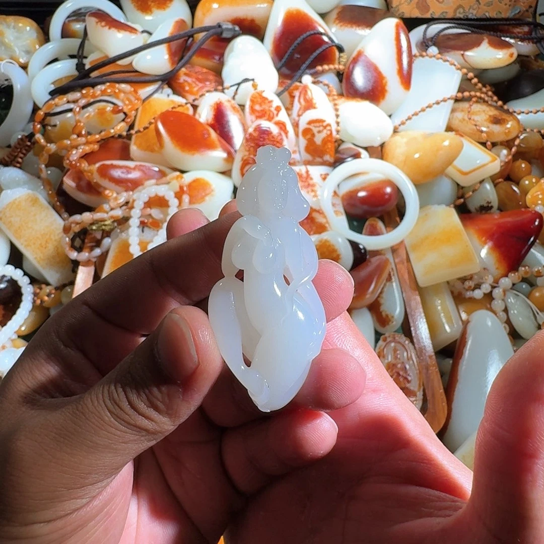 和田玉挂件未镶嵌菩****6