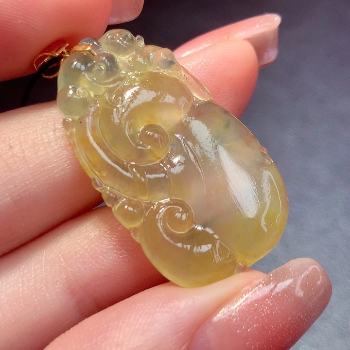 定制翡翠18K金镶嵌翡翠