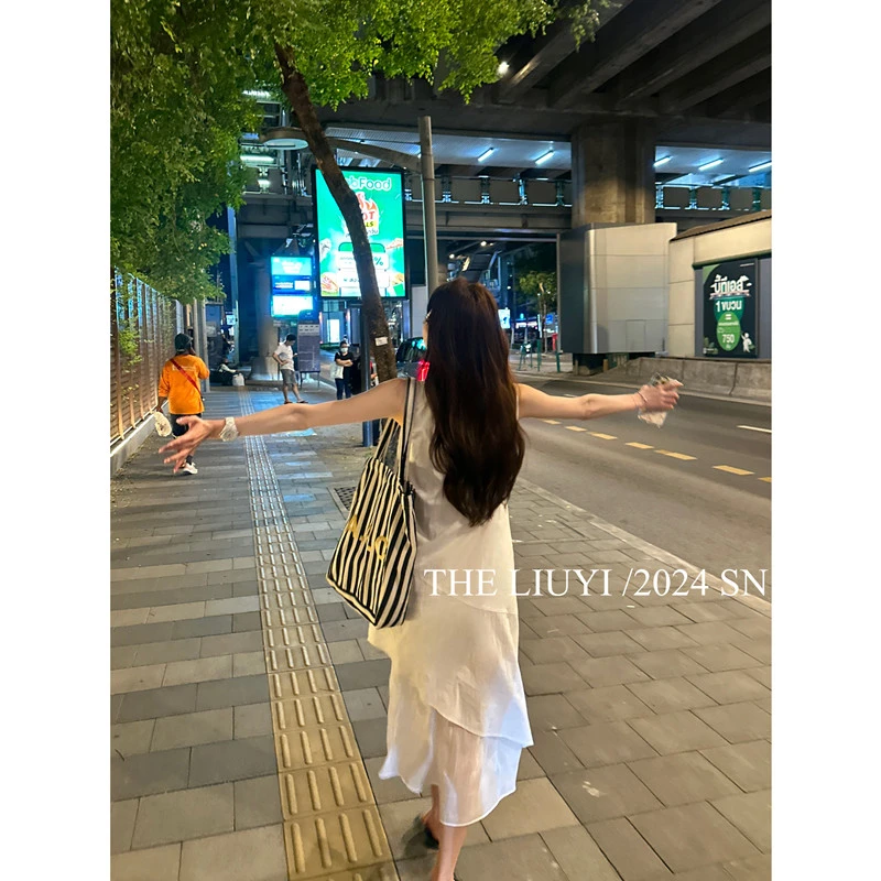 【LIUYI】条纹字母帆布包6104