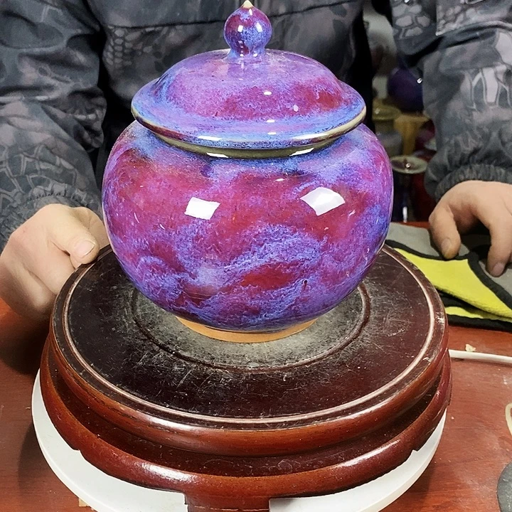 尚峰钧作品茶叶罐